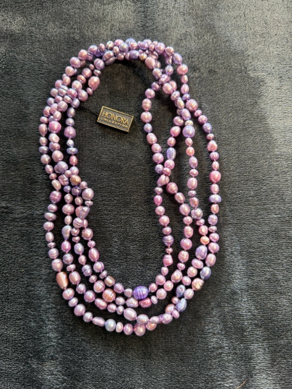Honora Collection 3-Strand Lavender Lilac Cultured Freshwater Pearl Necklace NIB